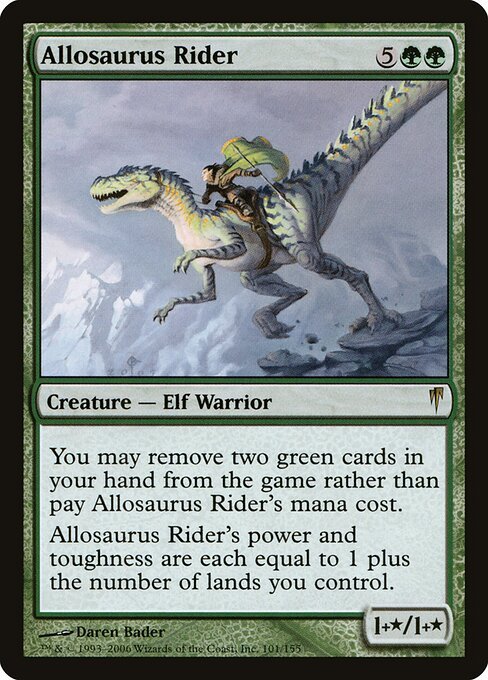Allosaurus Rider card from CSP #101