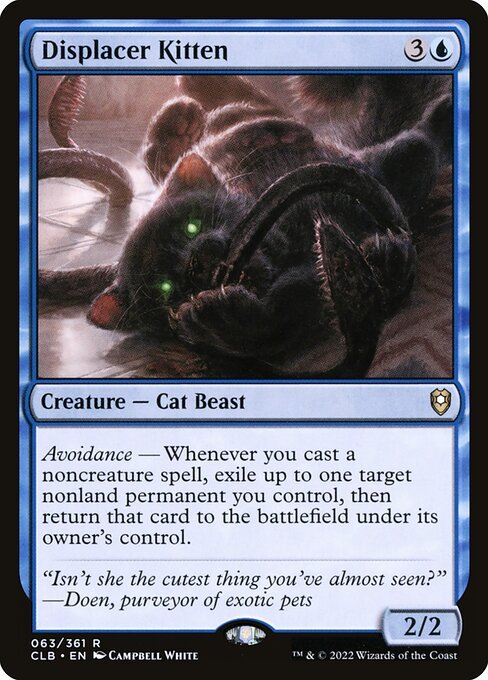 Displacer Kitten card from CLB #63