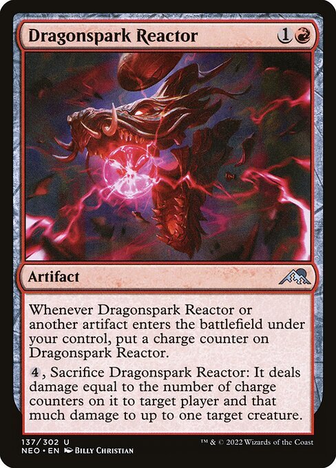 Dragonspark Reactor card from NEO #137