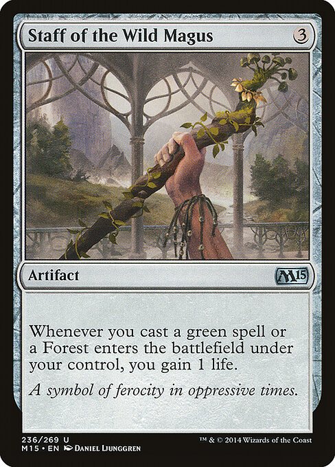 Staff of the Wild Magus card from M15 #236