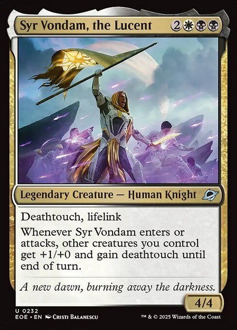 Syr Vondam, the Lucent card from EOE #232