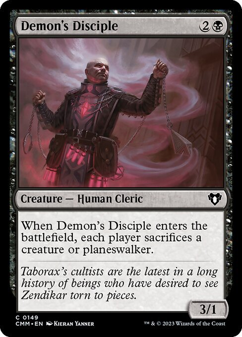 Demon's Disciple card from CMM #149