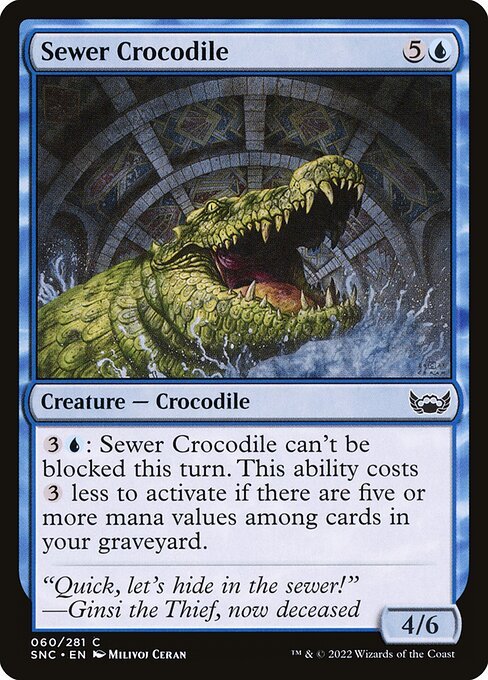 Sewer Crocodile card from SNC #60