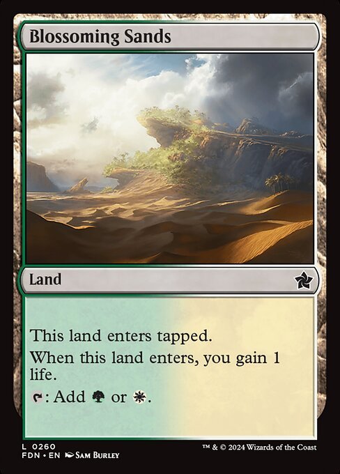 Blossoming Sands card from FDN #260