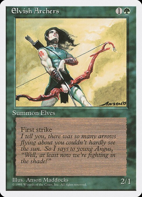 Elvish Archers card from 4ED #127