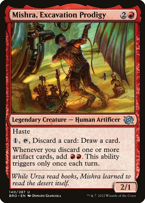 Mishra, Excavation Prodigy card from BRO #140