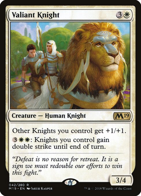 Valiant Knight card from M19 #42