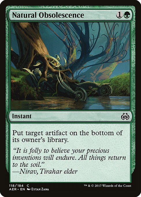 Natural Obsolescence card from AER #118