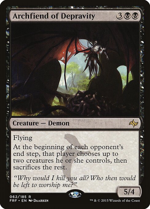 Archfiend of Depravity card from FRF #62
