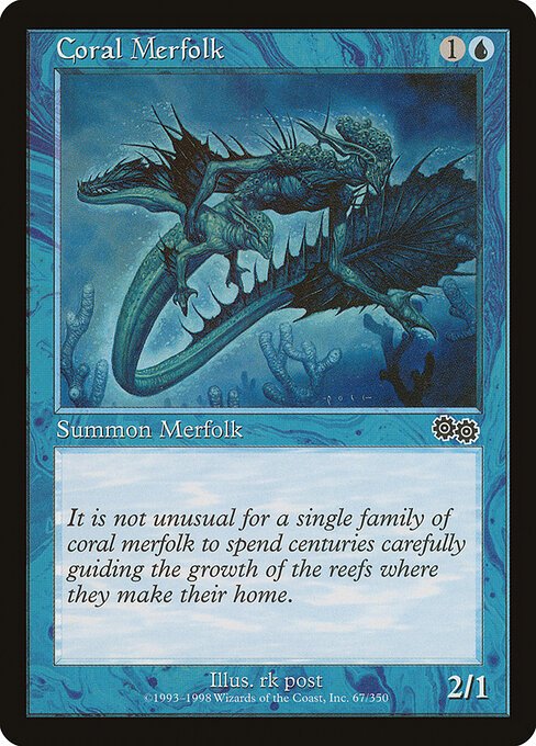 Coral Merfolk card from USG #67