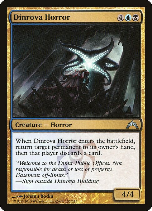 Dinrova Horror card from GTC #155
