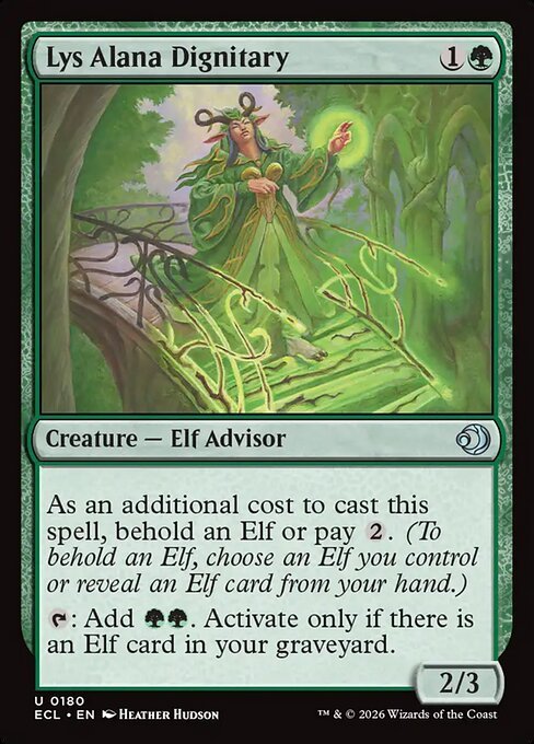 Lys Alana Dignitary card from ECL #180