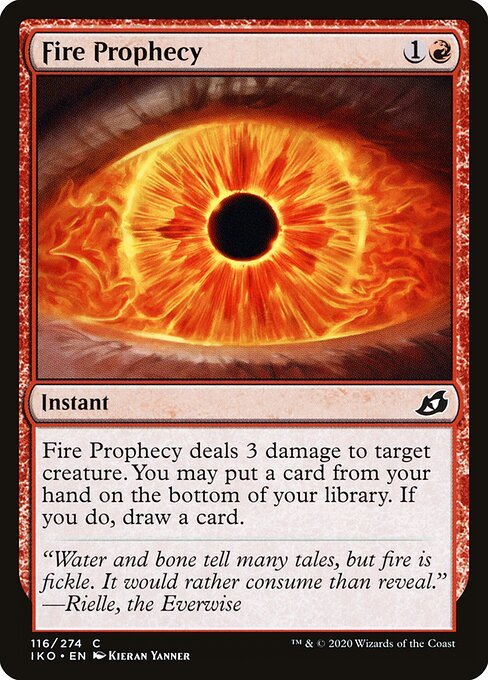 Fire Prophecy card from IKO #116