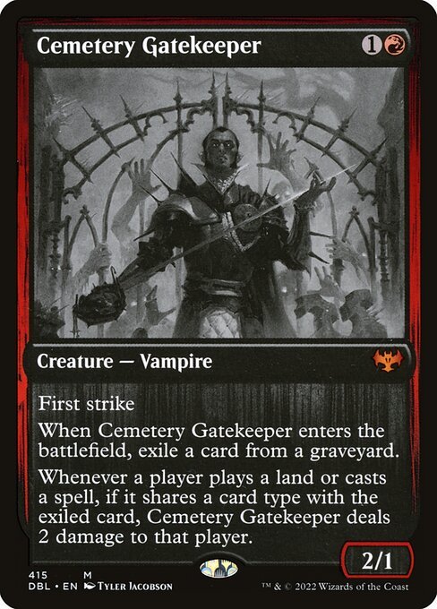 Cemetery Gatekeeper card from DBL #415