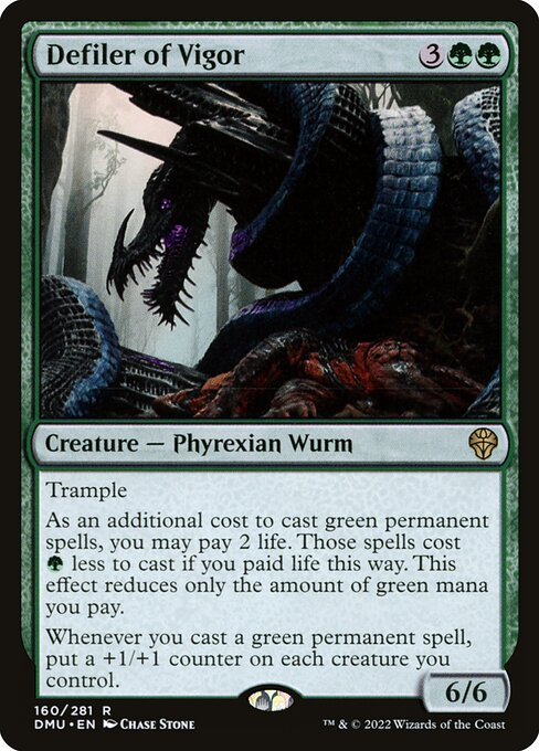 Defiler of Vigor card from DMU #160