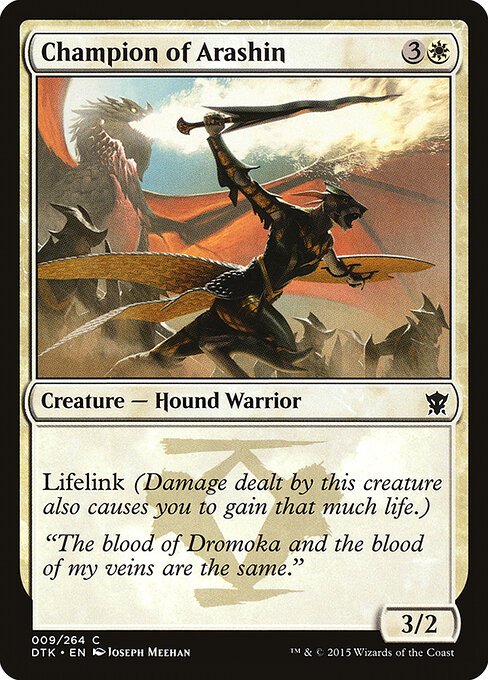Champion of Arashin card from DTK #9