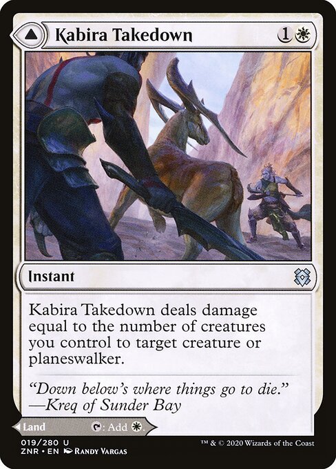 Kabira Takedown card from ZNR #19