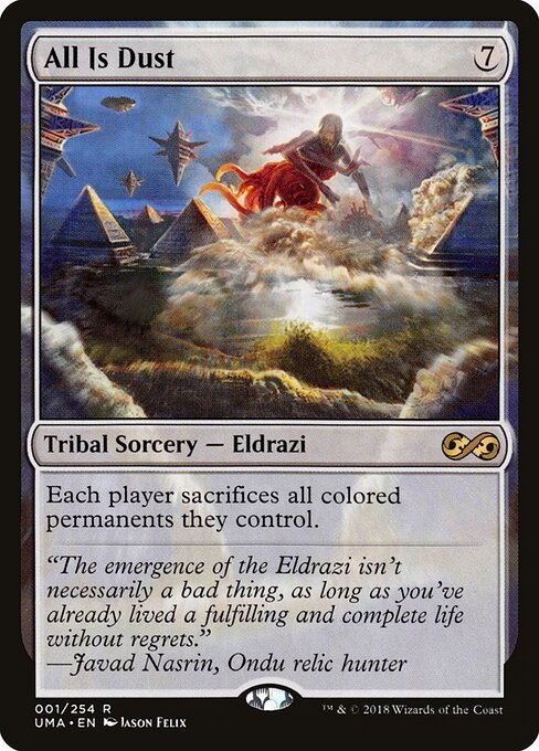 All Is Dust card from UMA #1