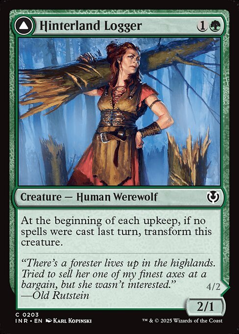 Hinterland Logger card from INR #203
