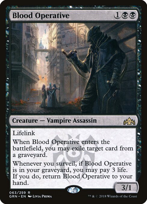 Blood Operative card from GRN #63