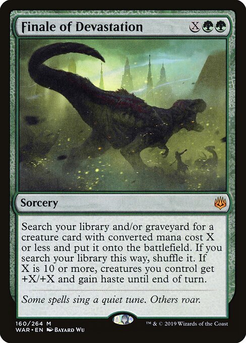 Finale of Devastation card from WAR #160