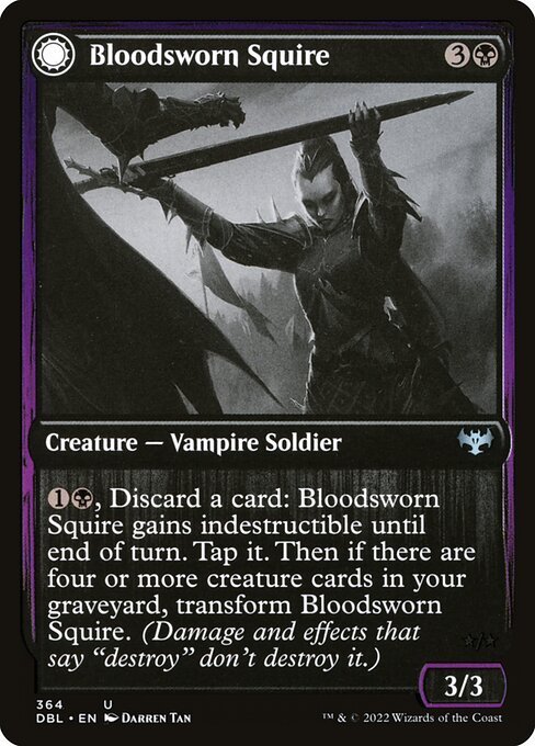 Bloodsworn Squire card from DBL #364