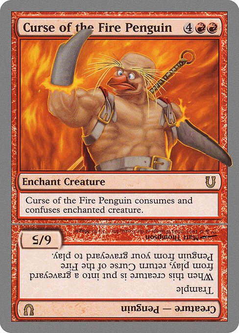 Curse of the Fire Penguin card from UNH #73