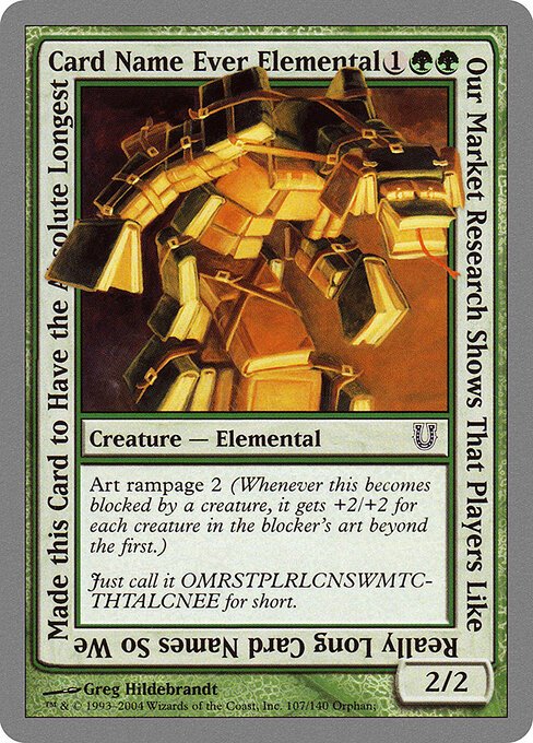 Our Market Research Shows That Players Like Really Long Card Names.... card from UNH #107