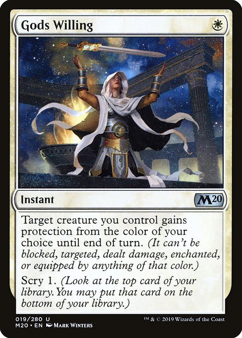 Gods Willing card from M20 #19
