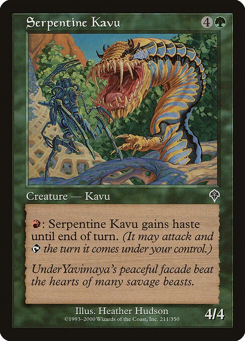 Serpentine Kavu card from INV #211
