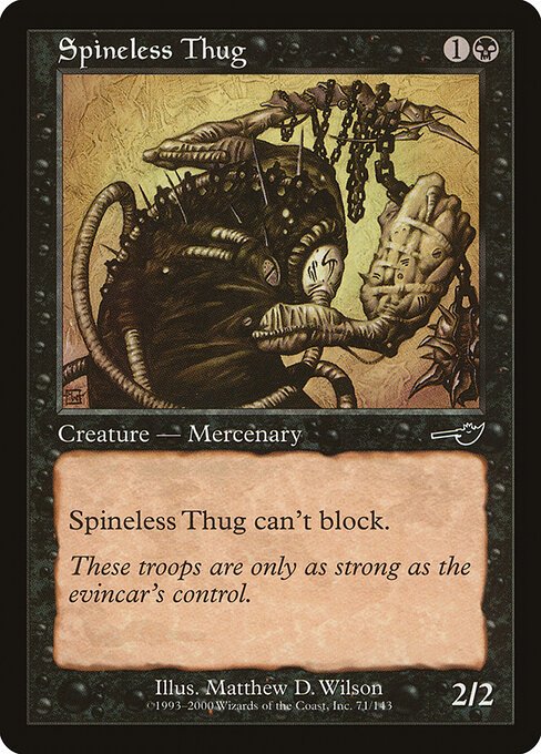 Spineless Thug card from NMS #71
