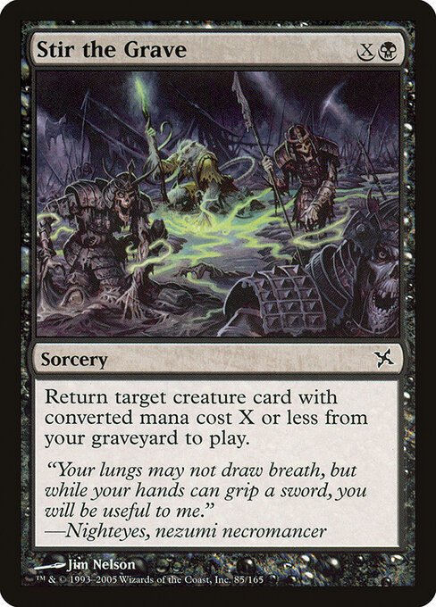 Stir the Grave card from BOK #85