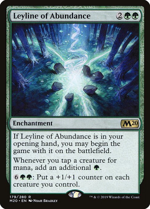Leyline of Abundance card from M20 #179