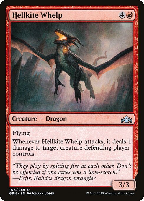 Hellkite Whelp card from GRN #106