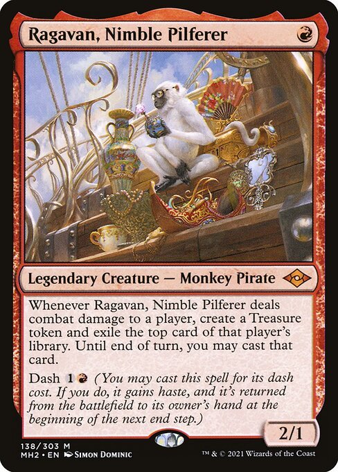 Ragavan, Nimble Pilferer card from MH2 #138