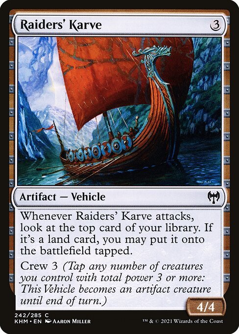 Raiders' Karve card from KHM #242