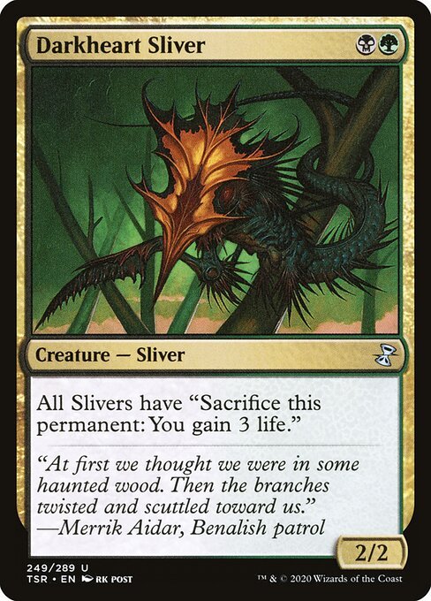 Darkheart Sliver card from TSR #249