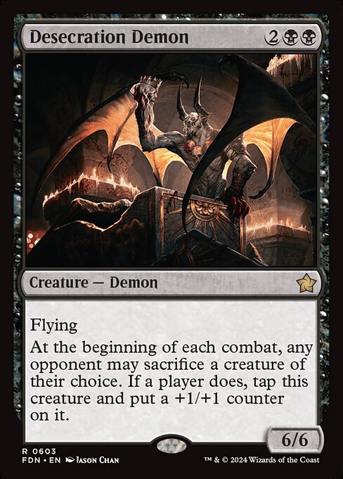Desecration Demon card from FDN #603