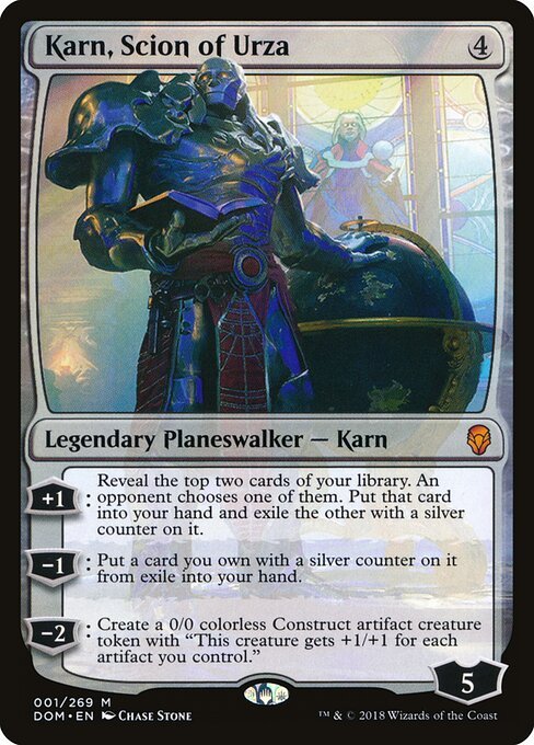 Karn, Scion of Urza card from DOM #1