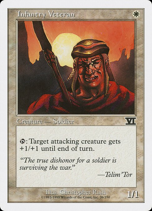 Infantry Veteran card from 6ED #26