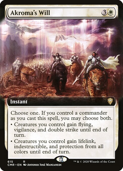 Akroma's Will card from CMR #615