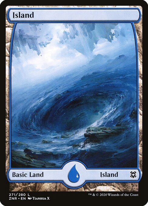 Island (271) - Full Art card from ZNR #271