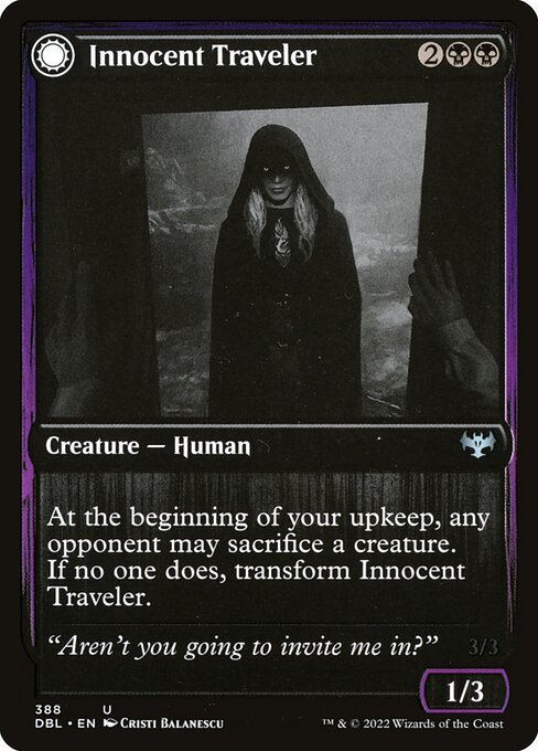Innocent Traveler card from DBL #388