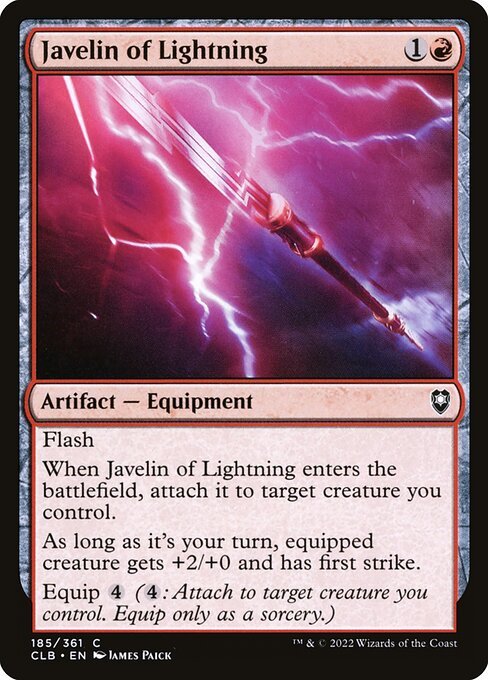 Javelin of Lightning card from CLB #185