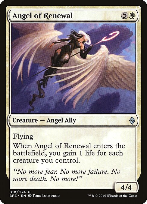 Angel of Renewal card from BFZ #18