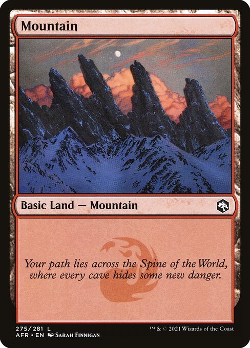 Mountain (275) card from AFR #275