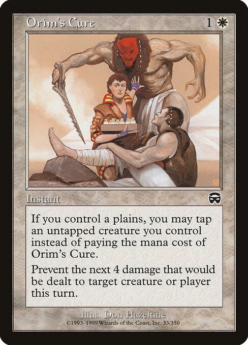 Orim's Cure card from MMQ #33