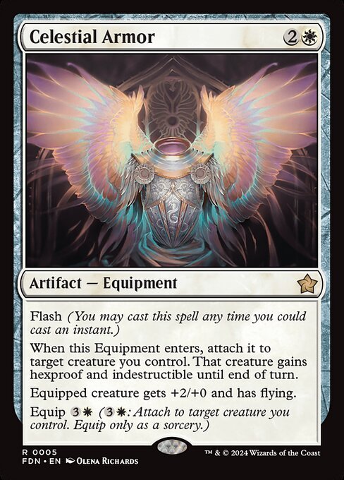Celestial Armor card from FDN #5