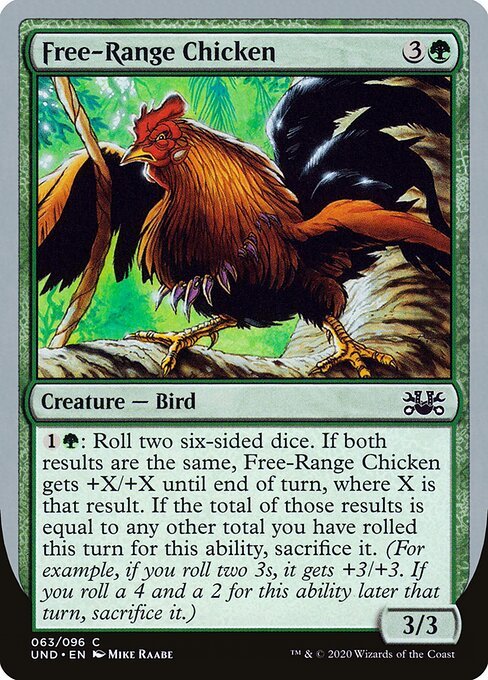 Free-Range Chicken card from UND #63