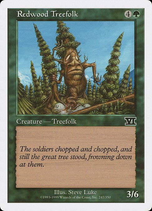 Redwood Treefolk card from 6ED #247